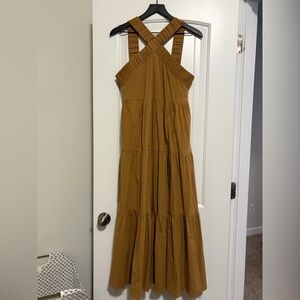 BUCKETLIST Tan Dress with Cross Straps